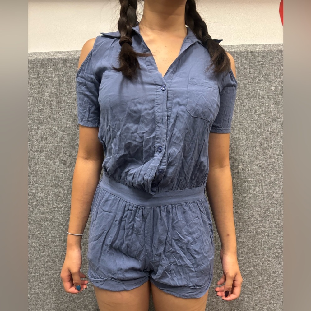 Women's Blue Romper